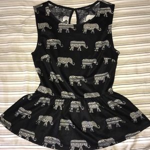 ✨Elephant peplum blouse🐘✨